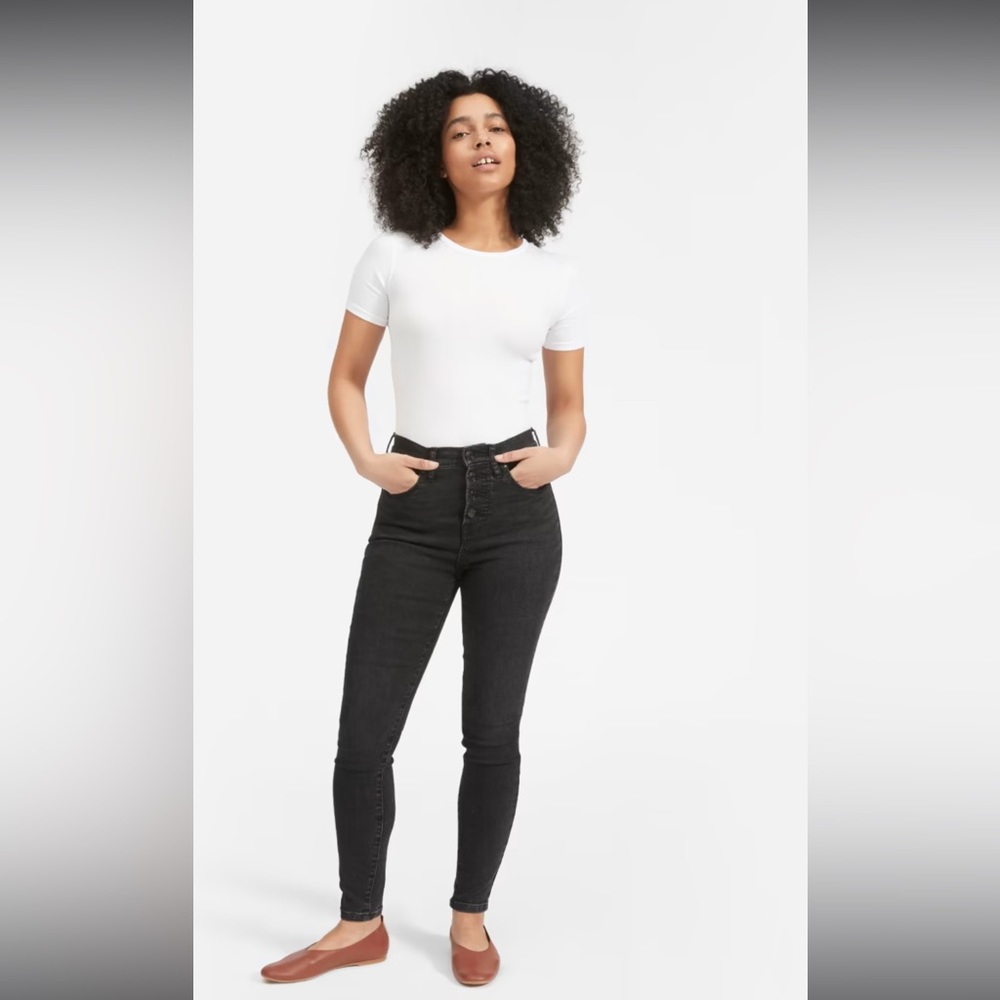 Everlane Authentic Stretch High-Rise Skinny Button Fly